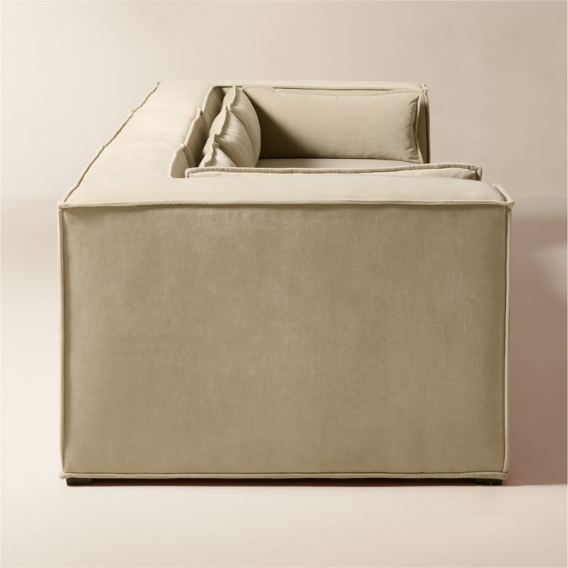 Martine 3-Piece Light Brown Performance Velvet Sectional Sofa - image 4 of 12