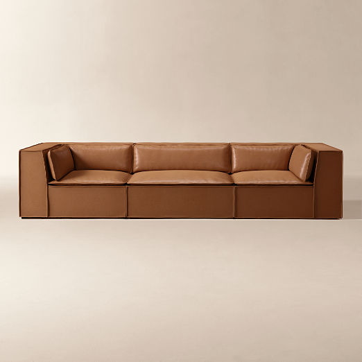 Martine 3-Piece Leather Sectional Sofa
