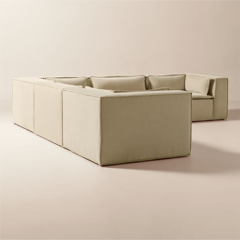 Martine 5-Piece Light Brown Performance Velvet Sectional - image 3 of 12