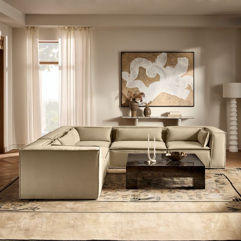 Martine Light Brown Performance Velvet Modular Corner - image 10 of 14