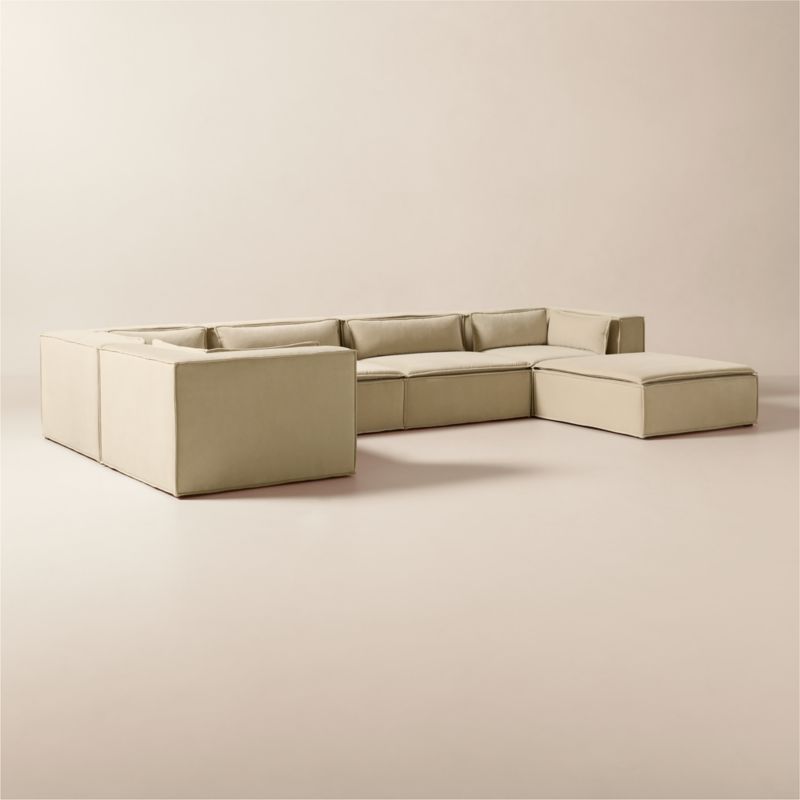 Martine 6-Piece Light Brown Performance Velvet Sectional - image 3 of 12