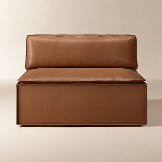 Martine Leather Armless Chair