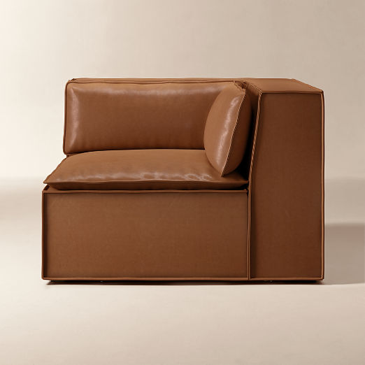 Martine Leather Corner Chair