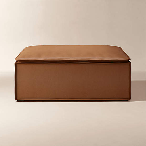 Martine Leather Ottoman