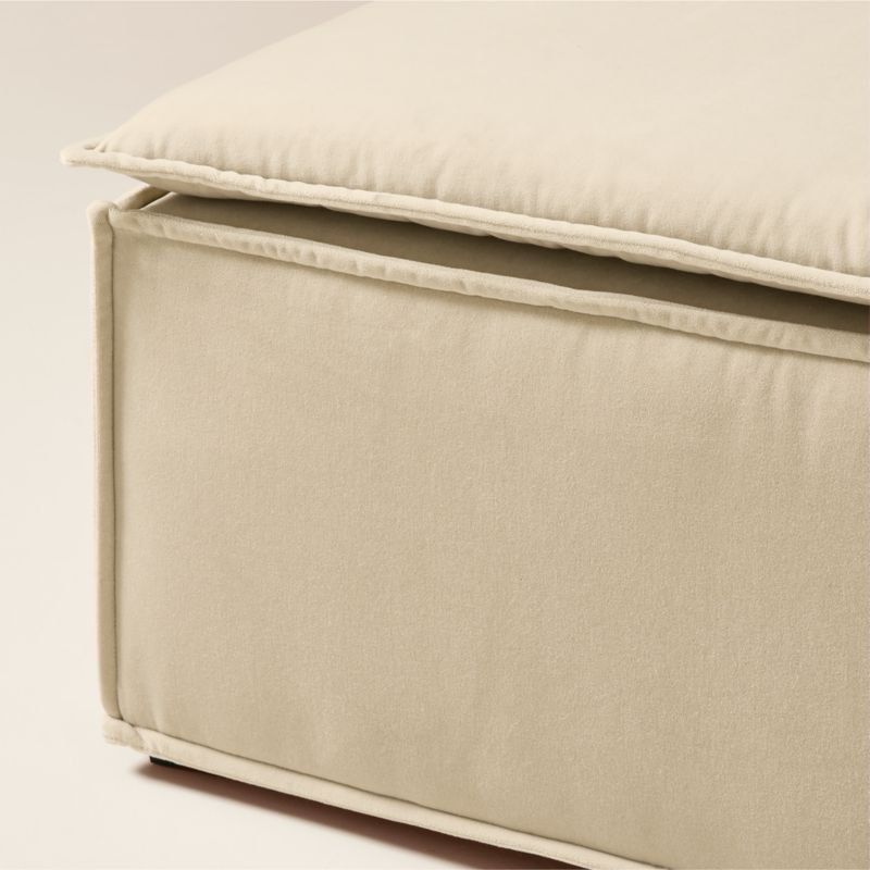 Martine Light Brown Performance Velvet Modular Ottoman - image 4 of 6