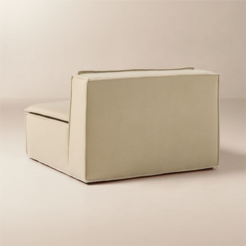 Martine Light Brown Performance Velvet Modular Armless Chair - image 5 of 10