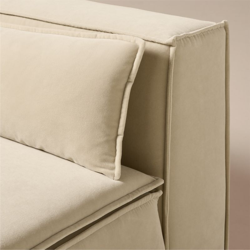 Martine Light Brown Performance Velvet Modular Armless Chair - image 6 of 10