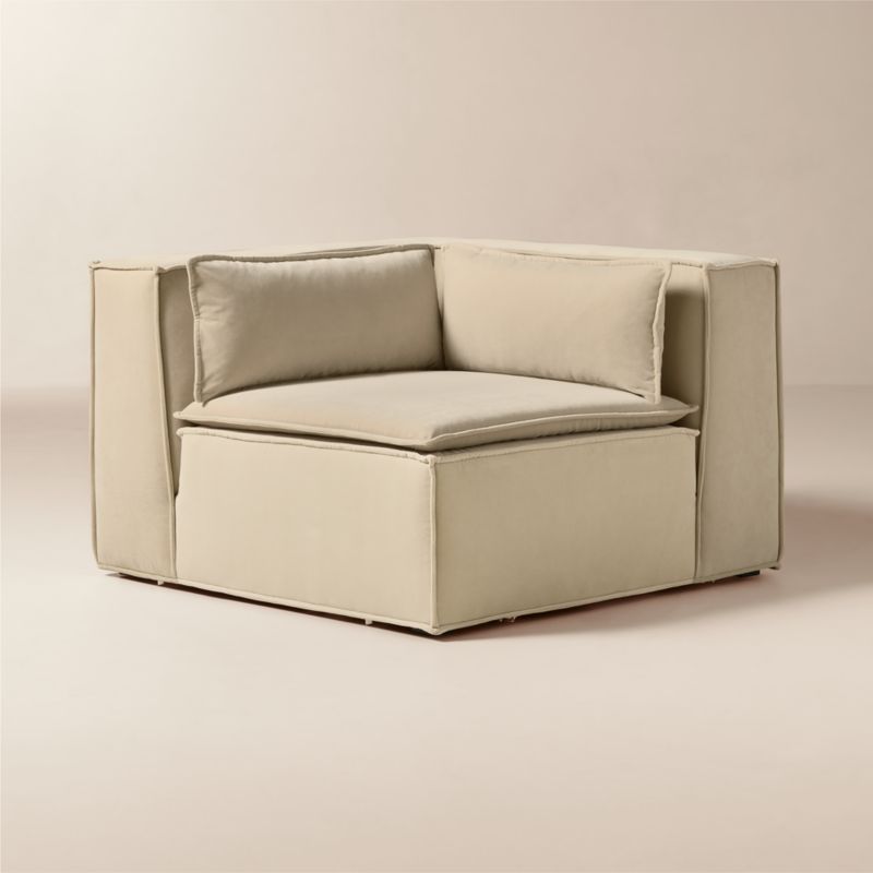 Martine Light Brown Performance Velvet Modular Corner - image 3 of 12