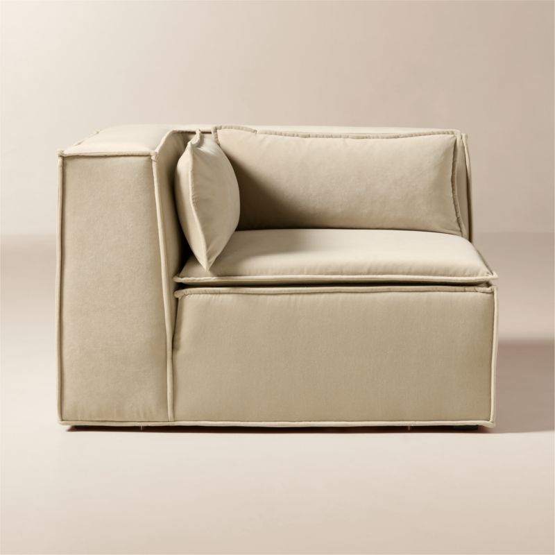 Martine Light Brown Performance Velvet Modular Corner - image 4 of 12