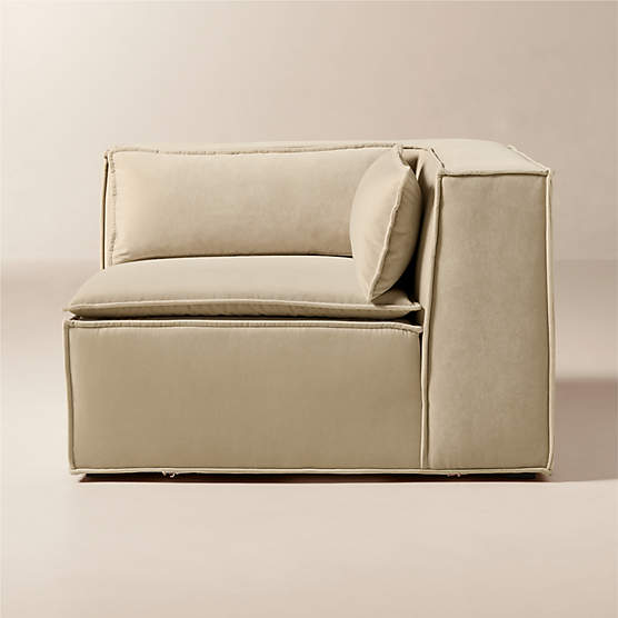 Martine Light Brown Performance Velvet Modular Corner