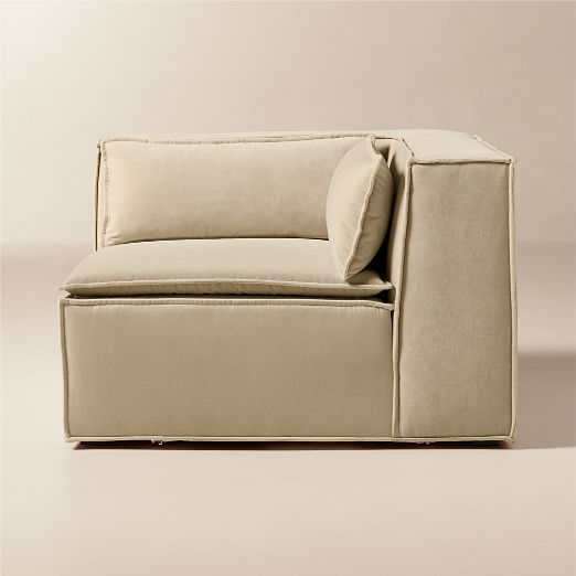 Martine Light Brown Performance Velvet Modular Corner