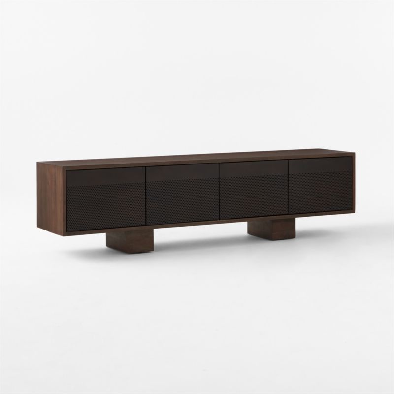 Martinez 85" Acacia and Bronze Metal Credenza - image 6 of 11