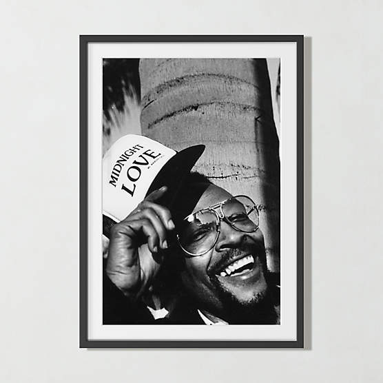 'Marvin Gaye in West Hollywood' Photographic Print in Black Frame 38.75''x27.75''