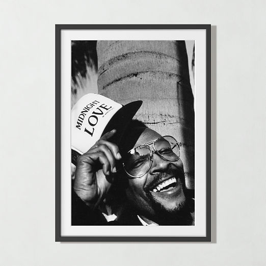 'Marvin Gaye in West Hollywood' Photographic Print in Black Frame 38.75''x27.75''