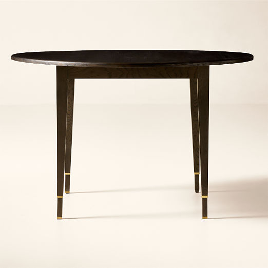 Marylebone 48" Round Dark Wood Dining Table by Todd Snyder