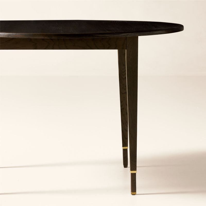 Marylebone 48" Round Dark Wood Dining Table by Todd Snyder - image 2 of 5