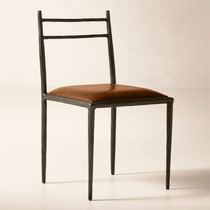 Marylebone Cast Metal and Leather Dining Chair by Todd Snyder - image 2 of 7