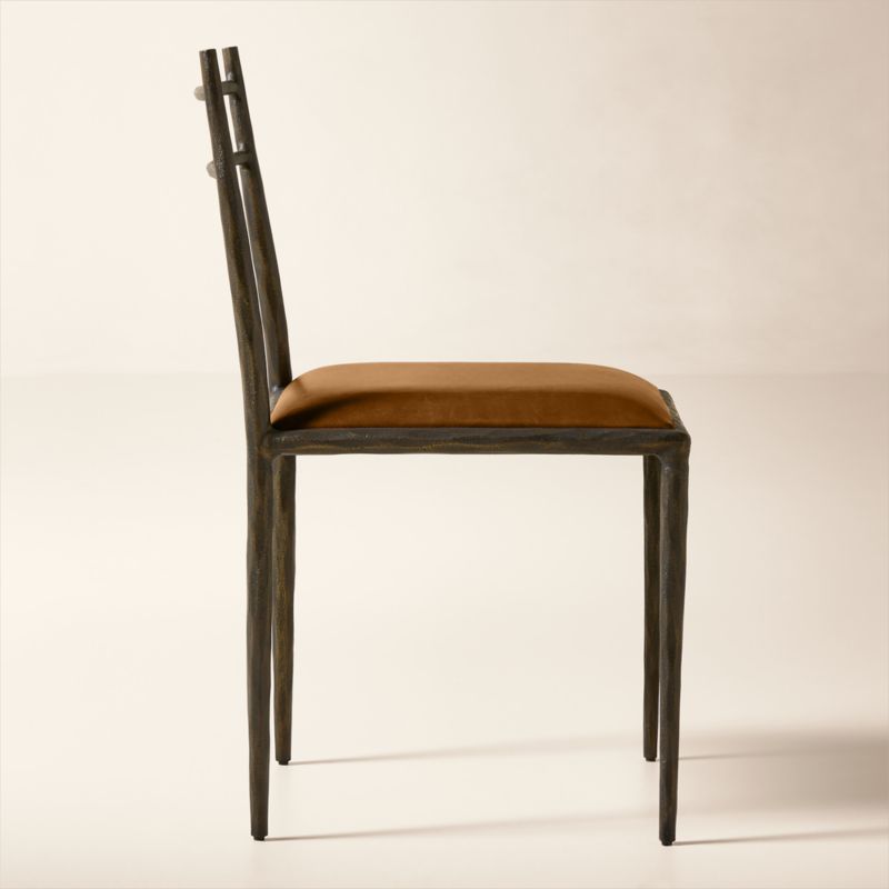 Marylebone Cast Metal and Leather Dining Chair by Todd Snyder - image 3 of 7