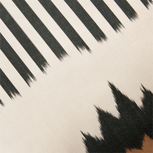 Mayra Warm White and Black Turkish Silk Satin Throw Pillow 20"x20"