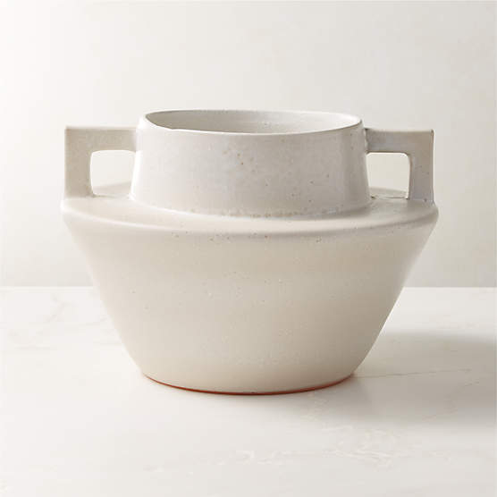 Celia White Porcelain Vase + Reviews CB2
