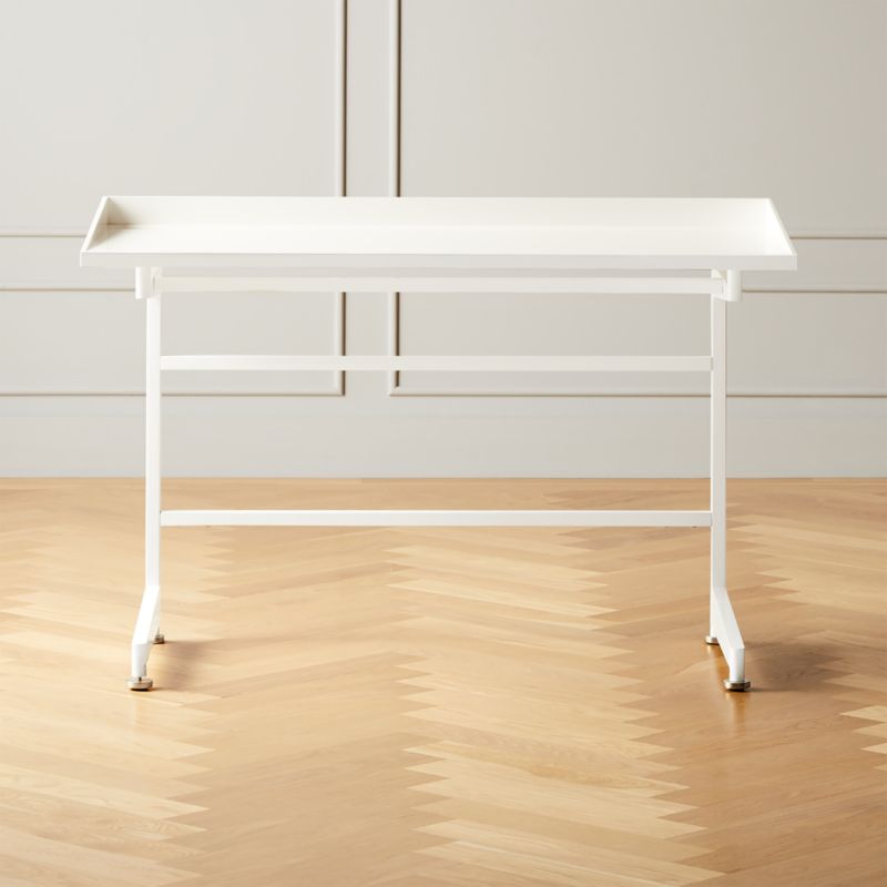 Mason White Writing Desk Cb2