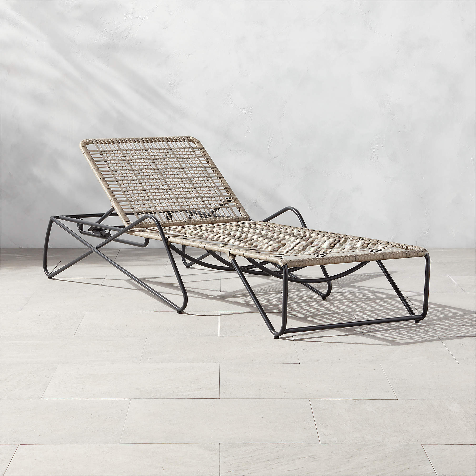 Massima Wicker Outdoor Chaise Lounge | CB2 Canada