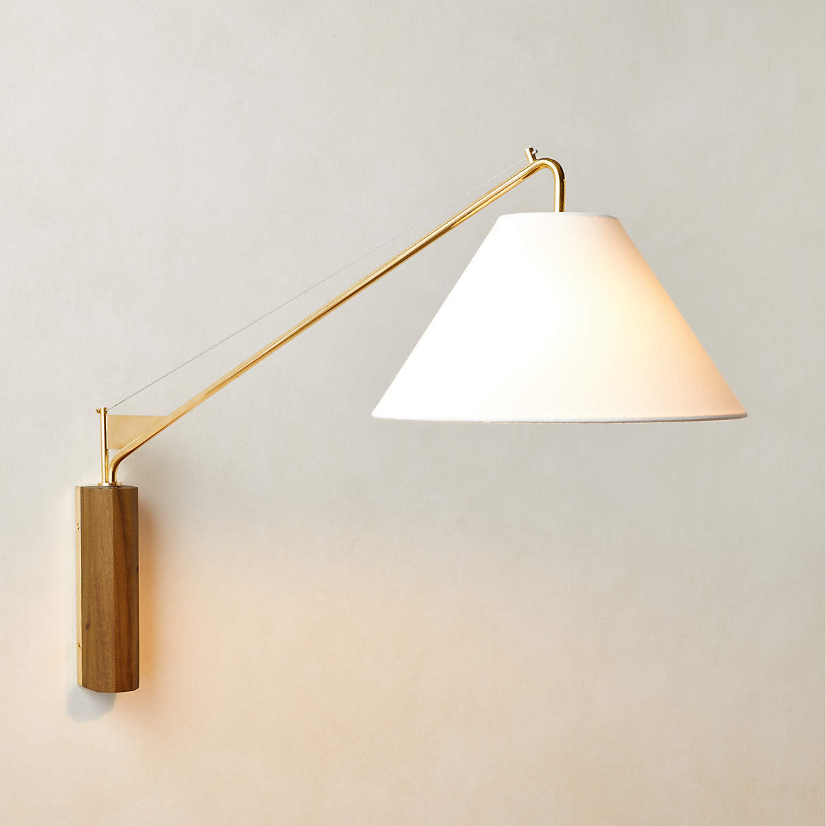 Maste Polished Brass Wall Sconce Light