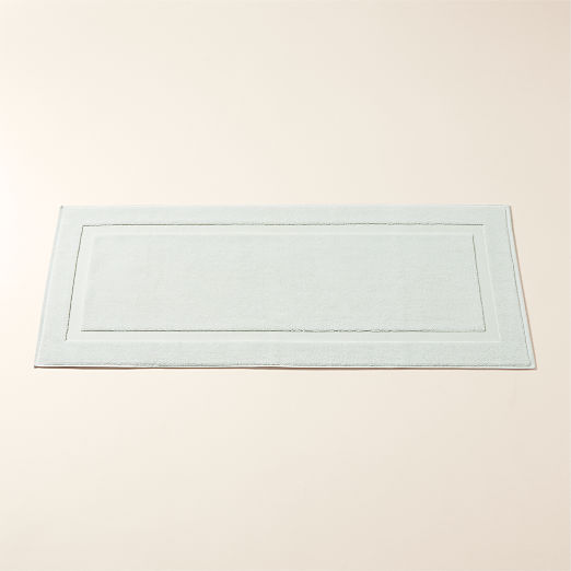 Matin Organic Cotton Mist Green Bath Runner Rug 24"x60"