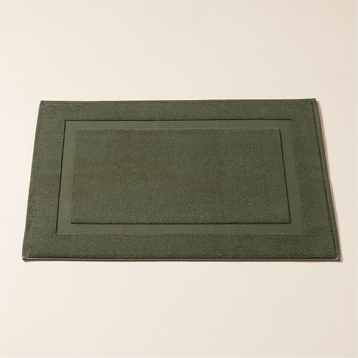 Matin Organic Cotton Smoked Green Bath Mat 24"x36"