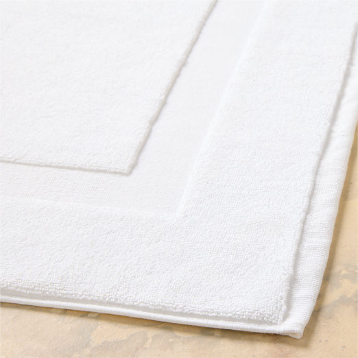 Matin Organic Cotton White Bath Mat 24"x36"