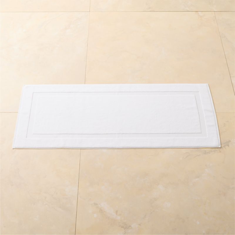 Matin Organic Cotton White Bath Runner 24"x60" - image 0 of 3