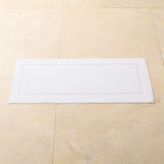 Matin Organic Cotton White Bath Runner 24"x60"