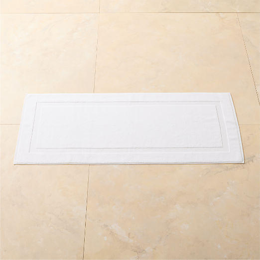 Matin Organic Cotton White Bath Runner 24"x60"