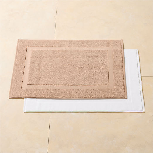 Matin Organic Cotton White Bath Mat 24"x36"