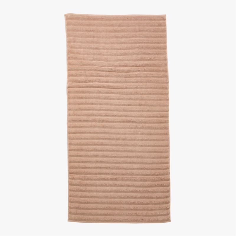 Matin Wavy Organic Cotton Brown Bath Towel - image 2 of 6