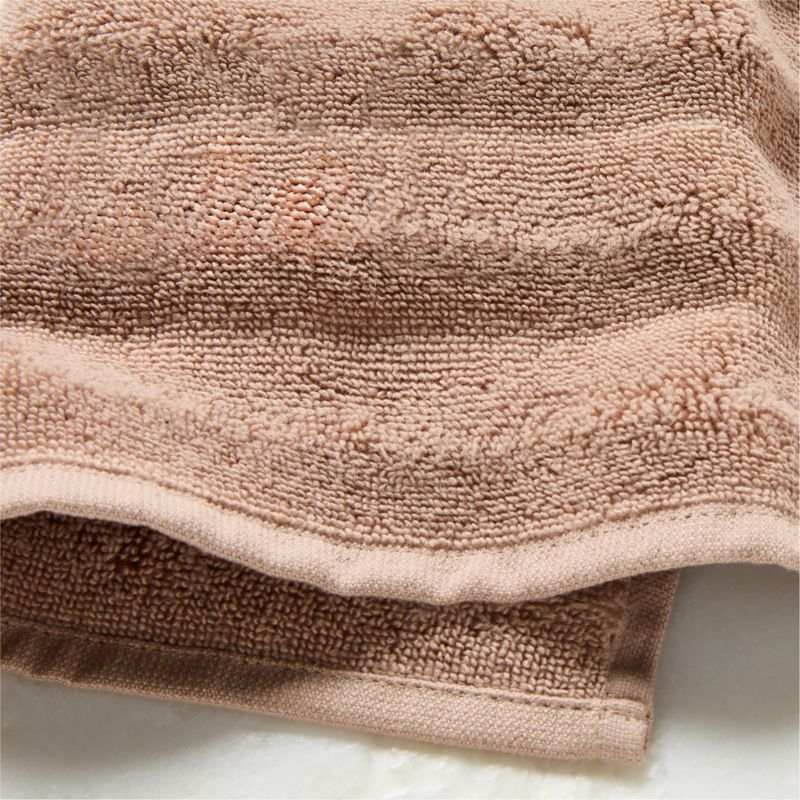 Matin Wavy Organic Cotton Brown Bath Towel Set - image 2 of 3