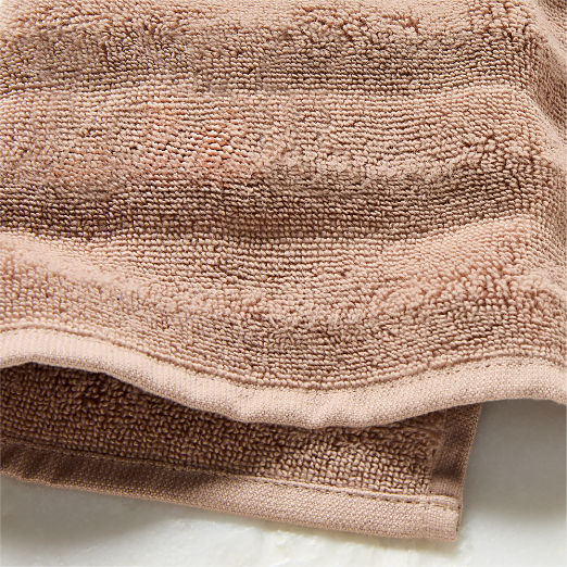 Matin Wavy Organic Cotton Brown Bath Towels