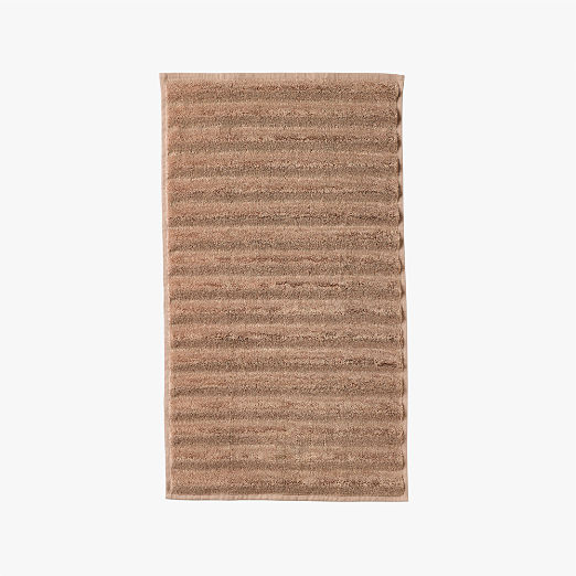 Matin Wavy Organic Cotton Brown Hand Towel