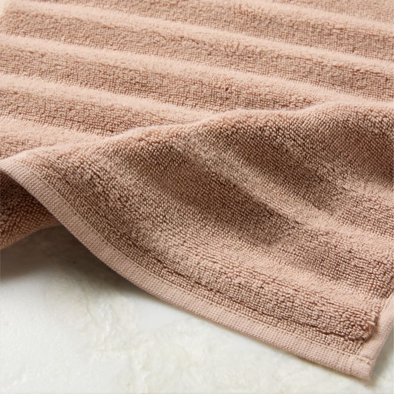 Matin Wavy Organic Cotton Brown Bath Towel Set - image 1 of 3