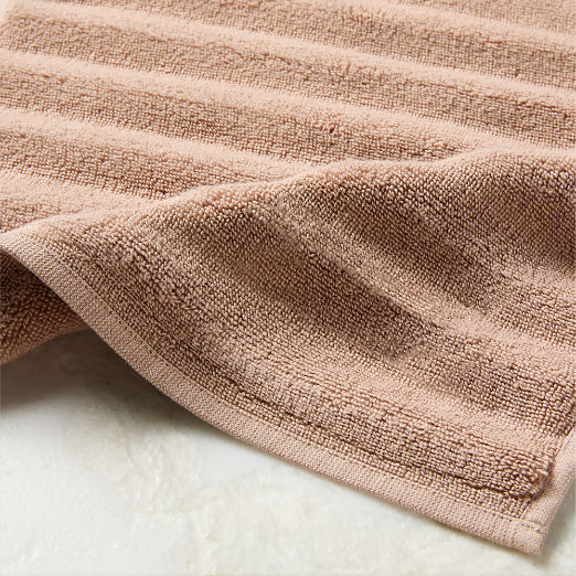 Matin Wavy Organic Cotton Brown Bath Towels