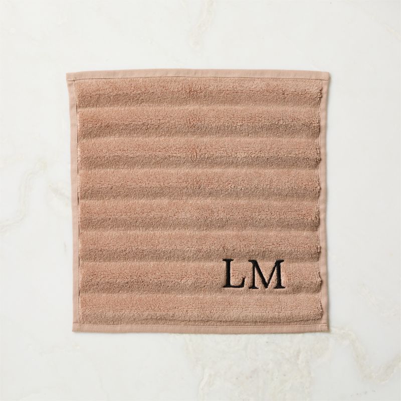 Matin Wavy Organic Cotton Brown Washcloth - image 3 of 7