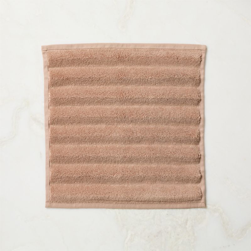 Matin Wavy Organic Cotton Brown Washcloth - image 0 of 7