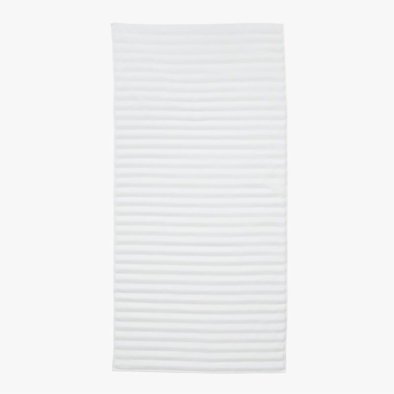 Matin Wavy Organic Cotton White Bath Towel - image 3 of 9