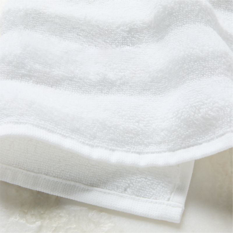 Matin Wavy Organic Cotton White Washcloth - image 4 of 8