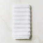 Brooks Ribbed Organic Cotton White Bath Towel Set