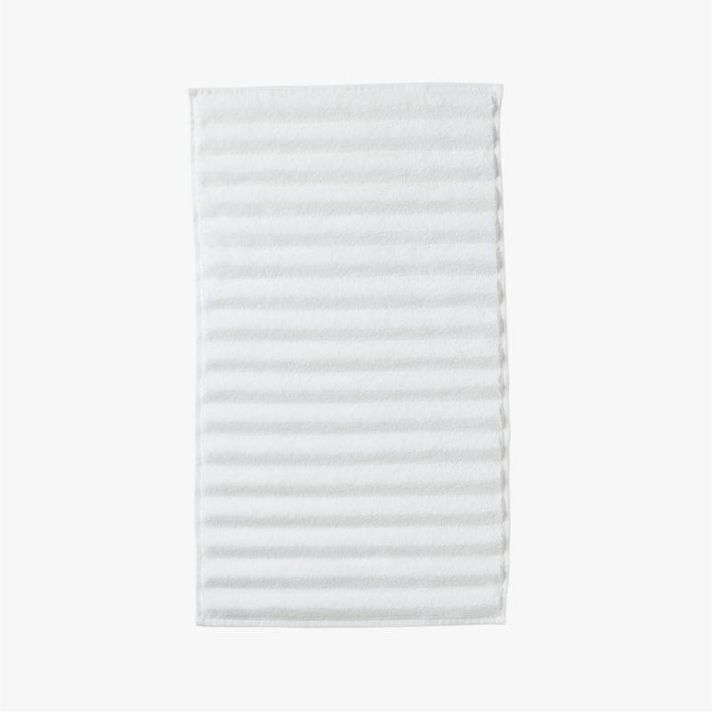 Matin Wavy Organic Cotton White Hand Towel - image 3 of 9