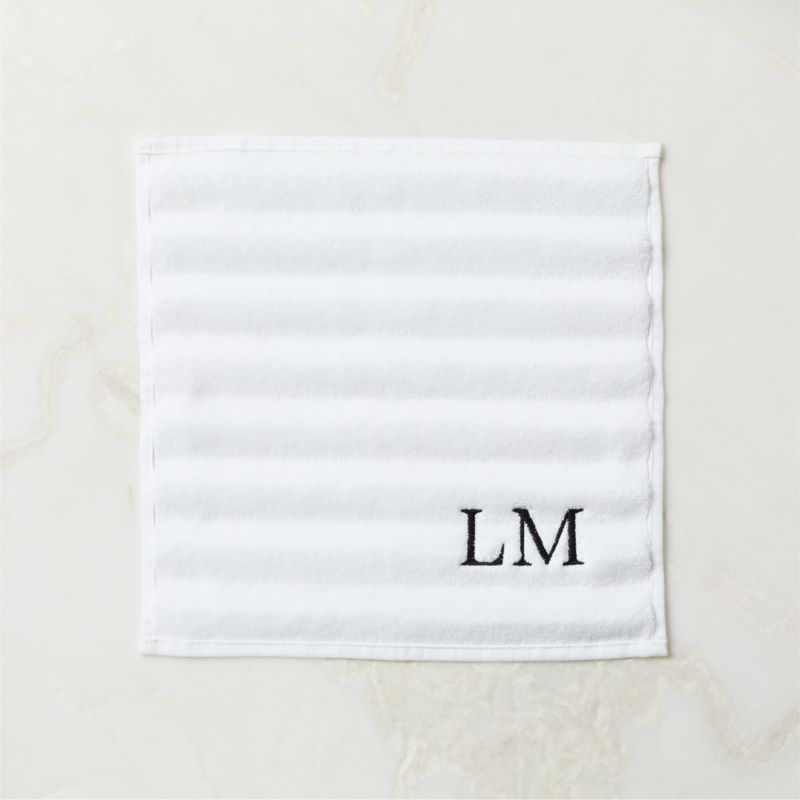 Matin Wavy Organic Cotton White Washcloth - image 2 of 8