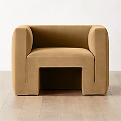Matra Camel Velvet Lounge Chair