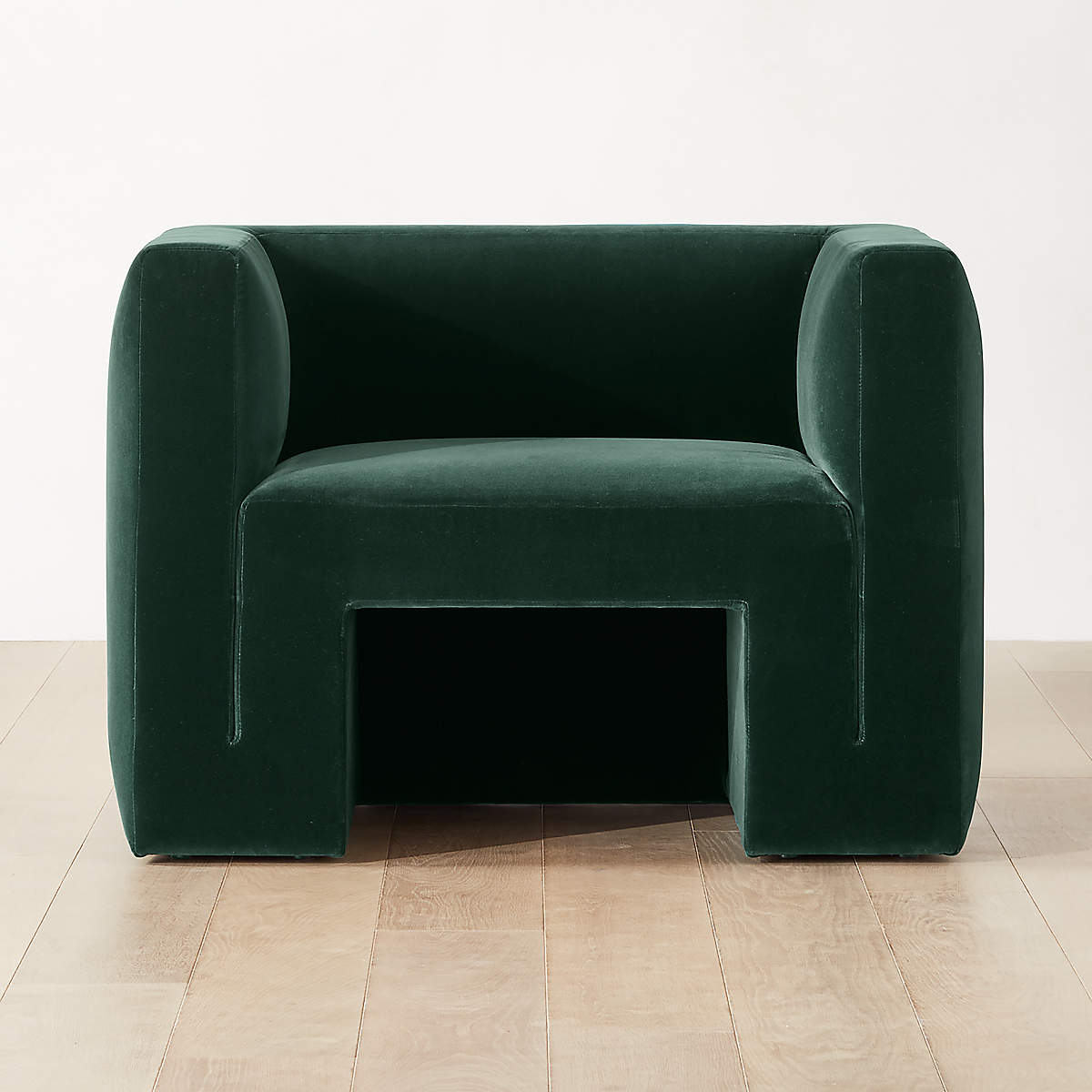 Matra Deep Teal Modern Velvet Lounge Chair + Reviews | CB2