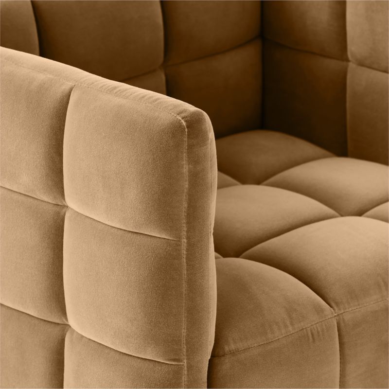 Matrice Camel Velvet Office Chair - image 7 of 8